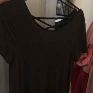 Army green t shirt dress